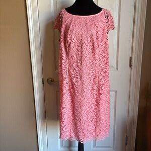 David's Bridal Coral Lace Dress